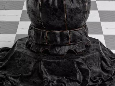 Cloth Shaderball 3D model