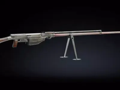  PTRS 41 Low Poly Low-poly 3D model