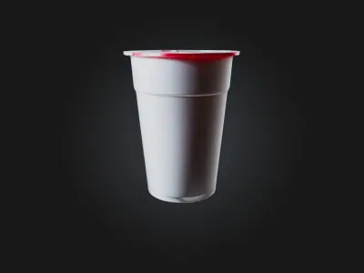 plastic cup Low-poly 3D model