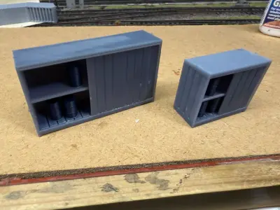 Model Railways Industrial  Large Oil Storage Cabinets for Resin 3D print model