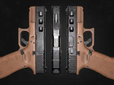 Custom Glock 3d model  Low-poly 3D model