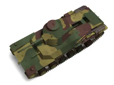 Type1 medium tank Chi he 3D model