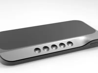 Satellite Smartphone 3D Model Futuristic Rugged Mobile Device Free 3D model