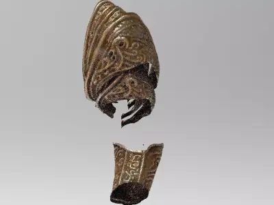Armor Organic patterns shoulder pad and wrist 3D model
