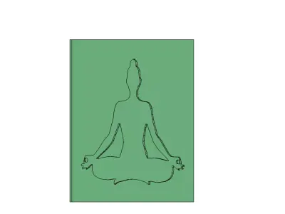 Yoga Meditation Pose Silhouette Mold for Casting 3D model