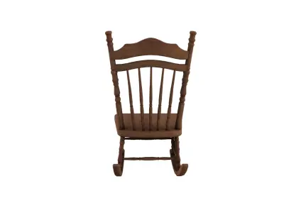 Antique Rocking Chair Low-poly 3D model