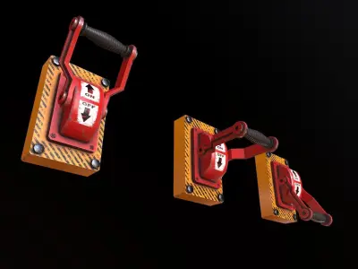 Industrial Power On - Off Switch2 Low-poly 3D model