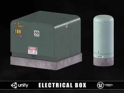 Electrical Box Low-poly 3D model buy