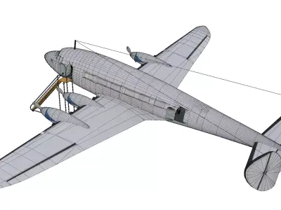 de Havilland DH91 Albatross Low-poly 3D model