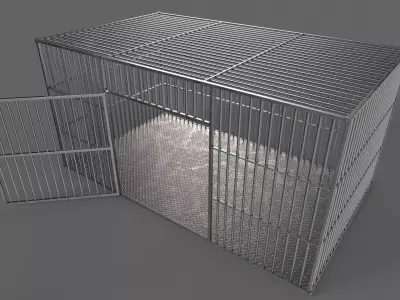 PBR Big Cage 3 Low-poly 3D model