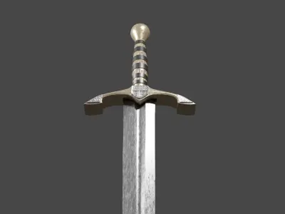 Excalibur sword Low-poly 3D model buy