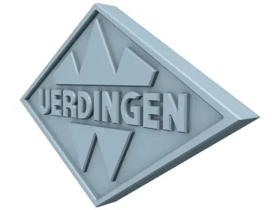 Uerdingen Emblem Mesh Only - STL FBX Free 3D model