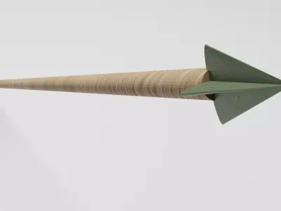 Spear arrow made of wood Free 3D model