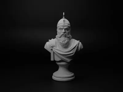 Swedish Warrior Bust Chess 3D print model purchase
