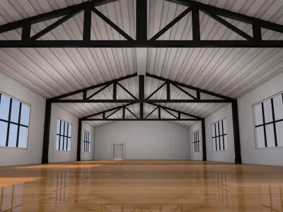 Loft Warehouse Interior 3D model