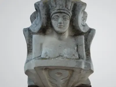 monument3 egyptian bust 3D model