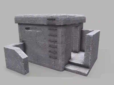 Military Bunker 3 Low-poly 3D model