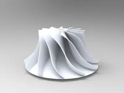 Compressor wheel 3D model