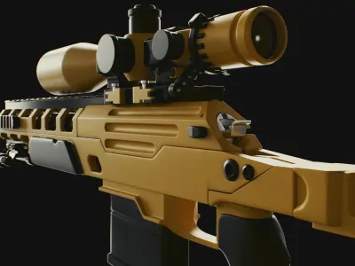 COD Bo2 ballista sniper high poly 3D model