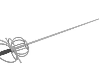 Pointed Sword Rapier 3D model