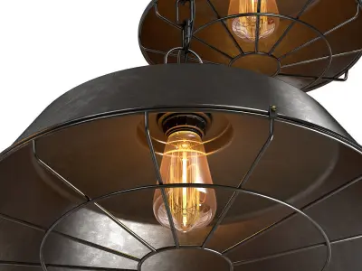 Chandelier Dark Cage Pendant 3D model