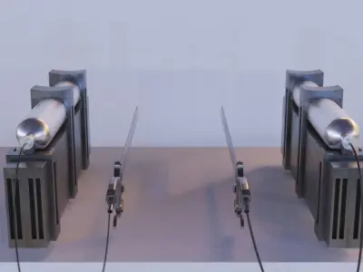 Attack on titan omni directional ODM 3D maneuver gear  Low-poly 3D model