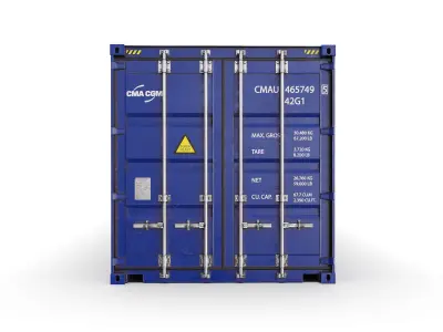 40 feet CMA-CGM standard shipping container 3D model