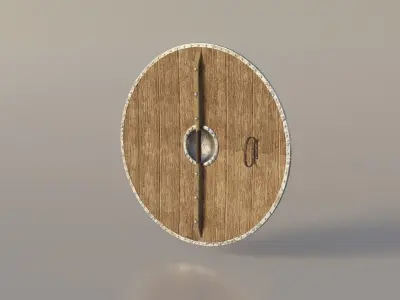 viking shield 3D model 2