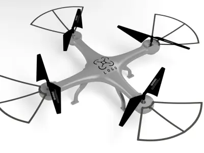 Simple  quadrocopter 3D model Low-poly 3D model