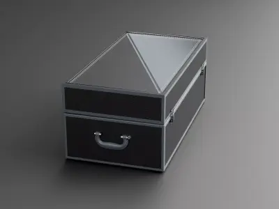  Leather Box - Black And Grey 3D Model 3D model