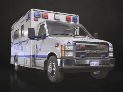 Ambulance Type 3 - V4 Low-poly 3D model