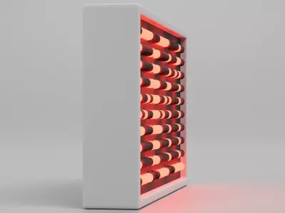 Number Box - Illuminated Numeric Display Light Low-poly 3D model