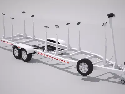Sailboat Trailer 3D model