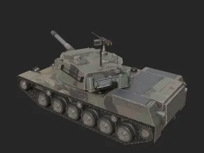 3 coatings of Thai Army Cadillac Stingray Light Tank Low-poly 3D model