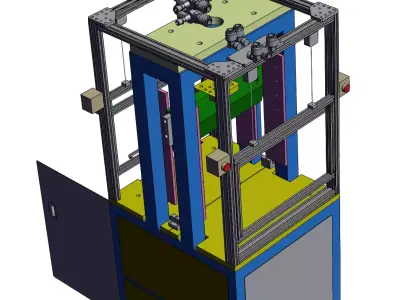 Heavy-duty pneumatic rubber cutter 3D model