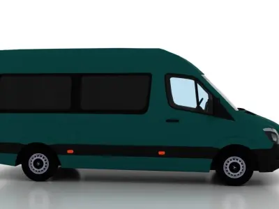 Mercedes Benz Sprinter L2H2 2015 Passenger UK 3D model