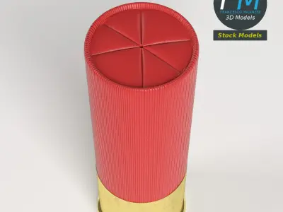 Shotgun shell cartridge 3D model