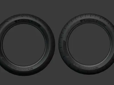 Miche Tire Motorcycle Low-poly 3D model