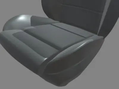 Car Seat 015 Low-poly 3D model