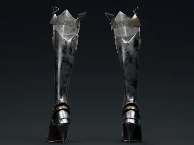  Female Knight Foot And Ankle LowPoly Low-poly 3D model