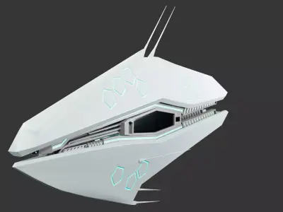 Sci-fi Star Ship Free low-poly 3D model