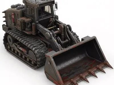 Industrial Gothic Armored Loader 3D Model Low-poly 3D model