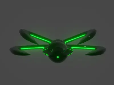 Arachnid Fighter Low-poly 3D model