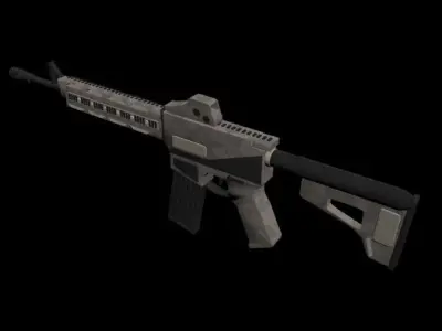 Gun SMG MK18 Variant Free low-poly 3D model