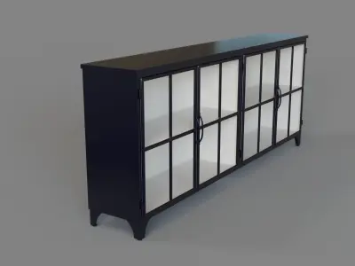 Canna Buffet Painted White 3D model