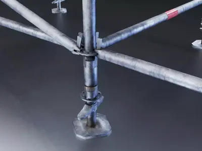 Metal Scaffolding Platform 3D Model Low-poly 3D model