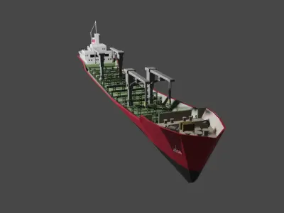 Simplistic Cargo Ship  3D model