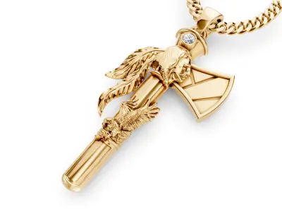 Axe pendant 3D print model 3D print model