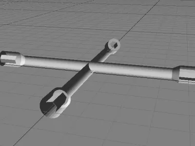 Mechanical Handtools - 4-way Lug Wrench 3D model