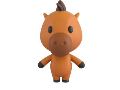 Character140 Rigged Horse 3D model